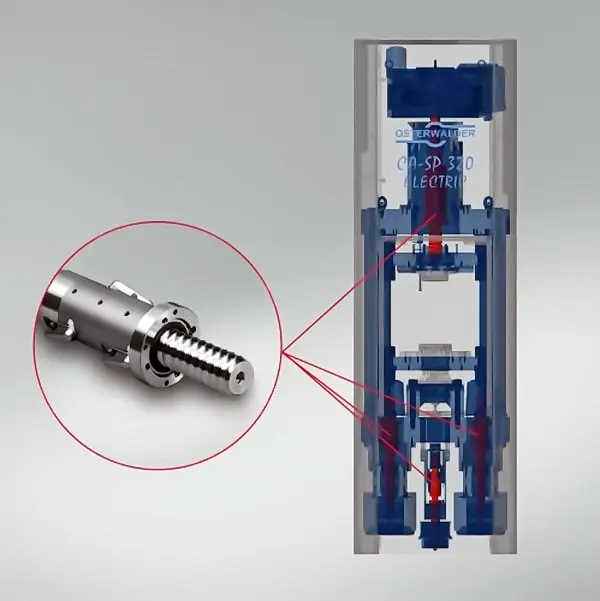 Порошковые прессы Osterwalder комплектуются парами NSK шарико-винтового типа