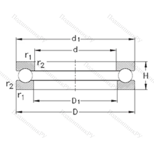 Подшипник шариковый упорный 511/710-FP