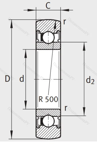 Подшипник LR 202 2RSR от производителя  INA