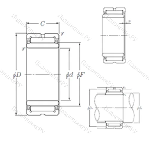 Подшипник игольчатый радиальный NK 90/35R+IR 80?90?35