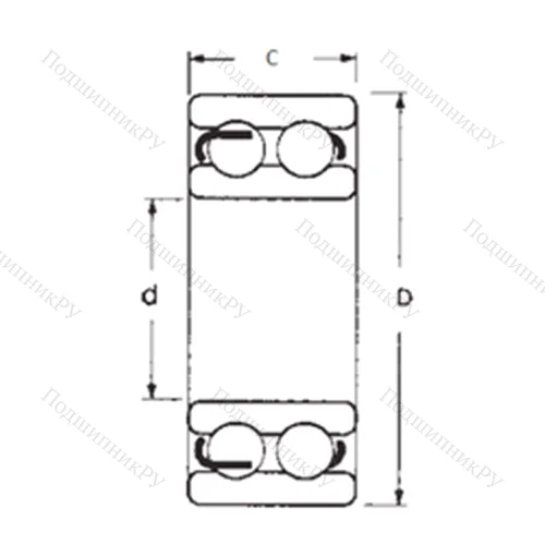 Подшипник шариковый радиальный 4301-2RS