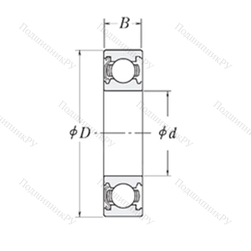 Подшипник шариковый радиальный LJ 5/8-Z
