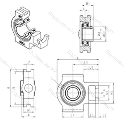 Подшипниковый узел шариковый радиальный UST 207