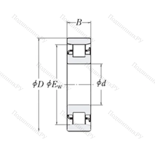 Подшипник роликовый радиальный XLRJ 8.1/2