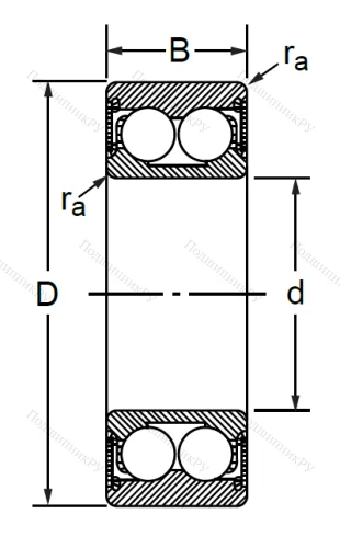 Радиально-упорный шариковый подшипник 3056206 2RS (3206 A 2RSTN) в Белгороде