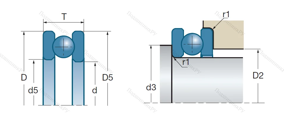 Упорный шариковый подшипник 51114