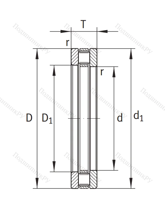 Упорный роликовый подшипник 81113 TV