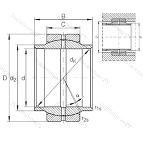 Подшипник скольжения сферический GE 200 LO