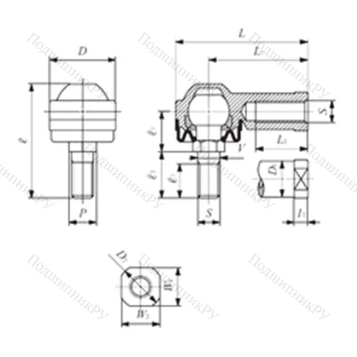 Подшипник скольжения сферический LHSA 8