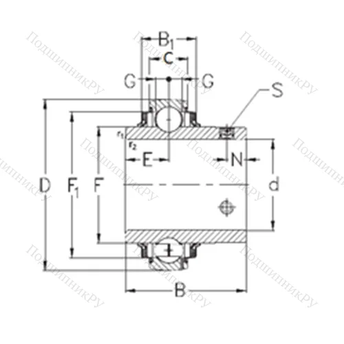 Подшипник шариковый радиальный GYE 90-KRRB