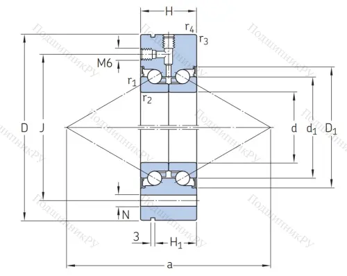 Сверхточный подшипник BEAM 020068-2RS/PE