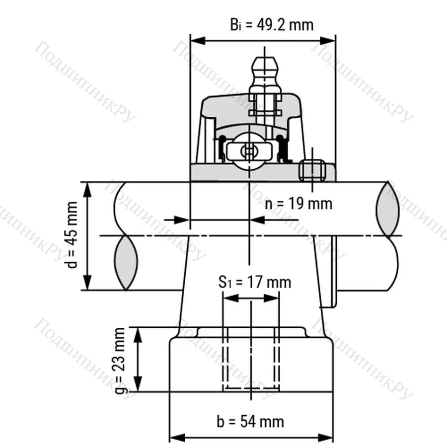 Подшипниковый узел SSUCPPL 209-W - Вал: 45 мм