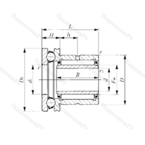 Подшипник комбинированный NAXI 1223