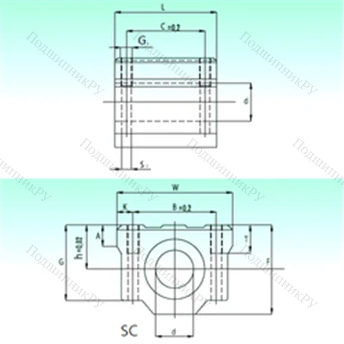 Подшипник шариковый линейный SC 60-UU AS
