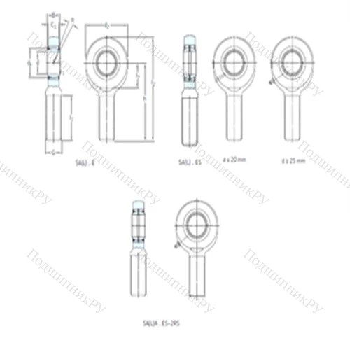 Подшипник скольжения сферический SA 15ES