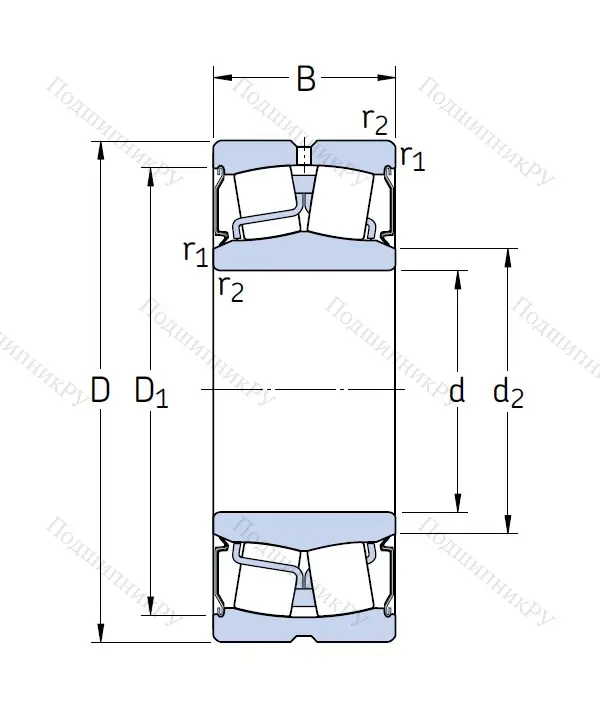 Сферический роликовый подшипник BS 2-2214-2RS/VT 143 (BS 2-2214-2RS/VT 143)