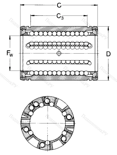 Подшипник линейный LBCR 16 D-2LS в Белгороде