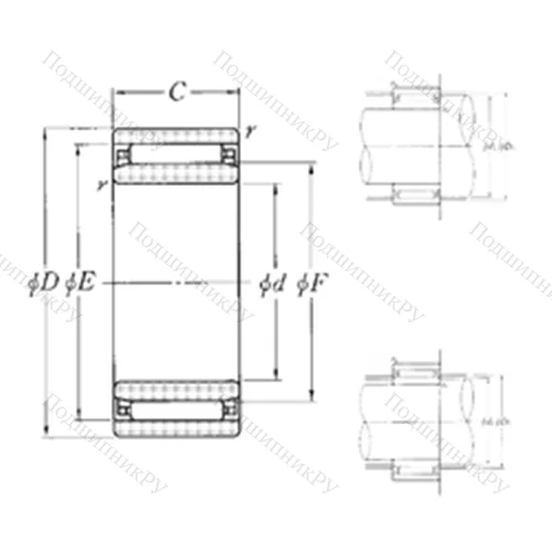 Подшипник игольчатый радиальный NAO-45?72?20