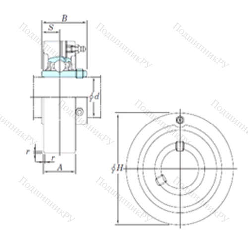 Подшипниковый узел шариковый радиальный UCCX 05-16