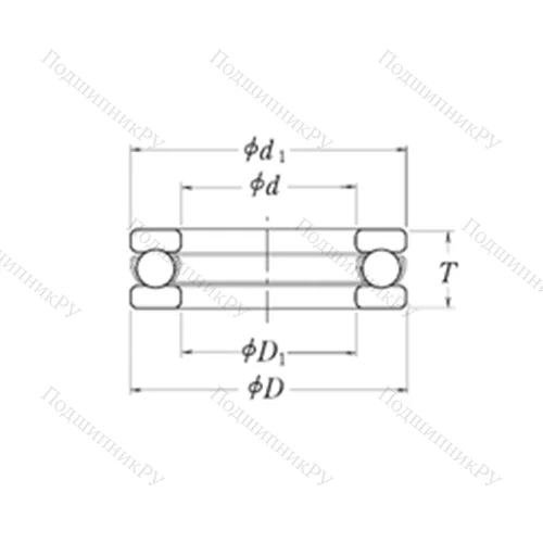 Подшипник шариковый упорный XLT 5.1/2