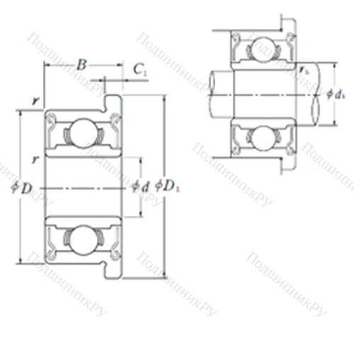 Подшипник шариковый радиальный FR 188ZZ