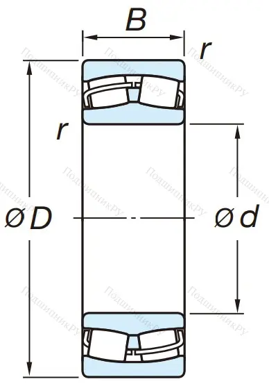 Сферический роликовый подшипник 22220 RZW 33 C 3