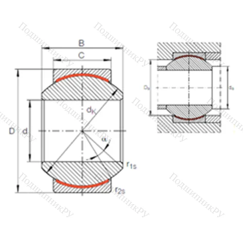 Подшипник скольжения сферический GE 5 PW