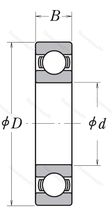 Однорядный шариковый подшипник 6911 CM
