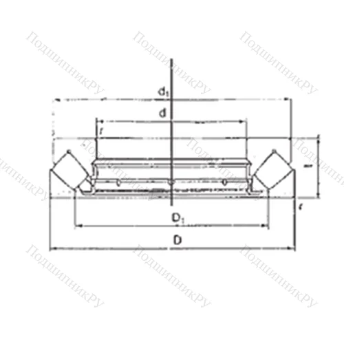 Подшипник роликовый упорно-радиальный 29417M
