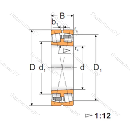 Подшипник роликовый радиальный самоцентрирующийся 23032K