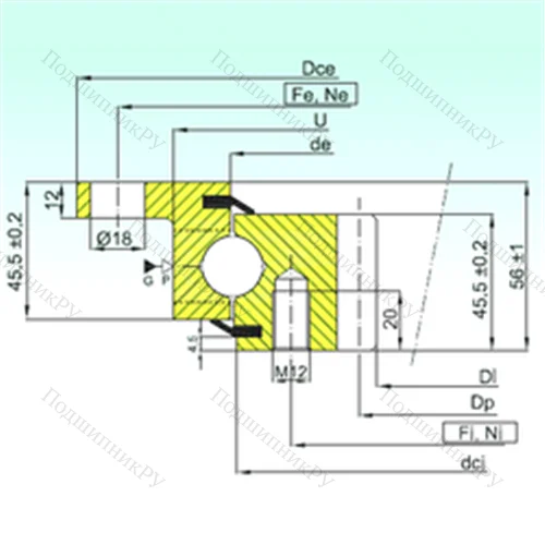 Подшипник шариковый опорно-поворотный ZBL.20.0544.201-2SPTN