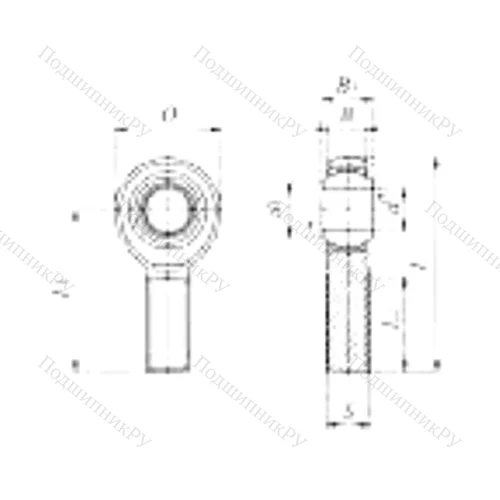 Подшипник скольжения сферический POSB 10