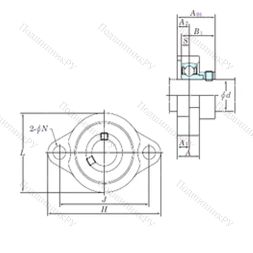 Подшипниковый узел шариковый радиальный ALF 206