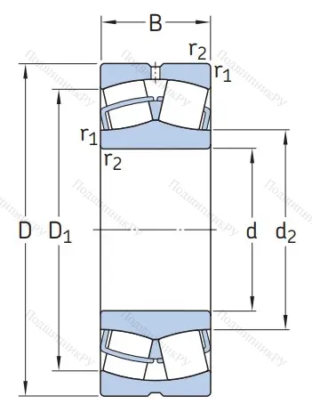 Сферический роликовый подшипник 22330 CCJA/W 33VA 405