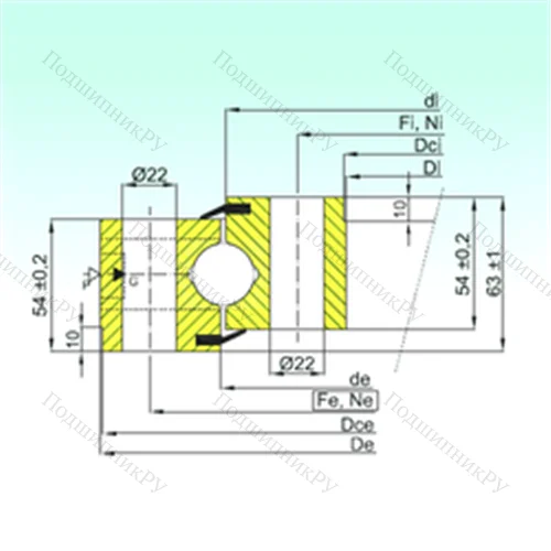 Подшипник шариковый опорно-поворотный NB 1.25.0555.201-2PPN
