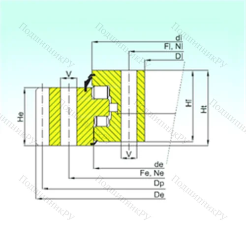 Подшипник роликовый опорно-поворотный ER 3.40.4500.400-1SPPN