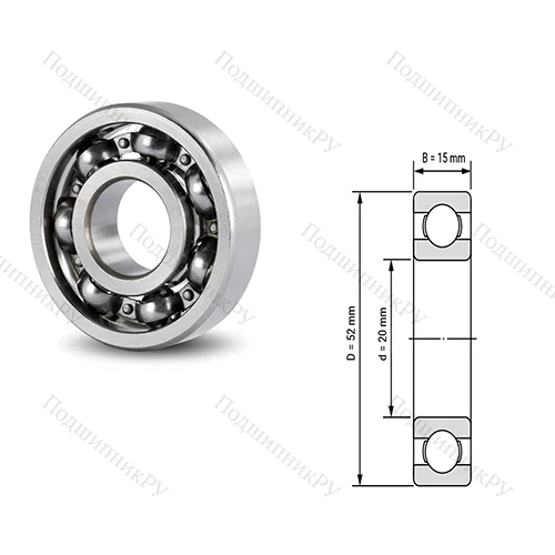 Подшипник шариковый радиальный 6304/17-2RS