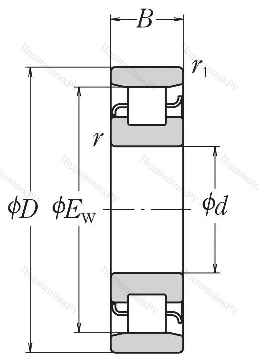 Роликовый цилиндрический подшипник N 215 W C 3