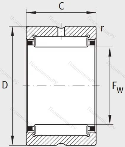 Игольчатый подшипник RNA 6902 XL от производителя  INA