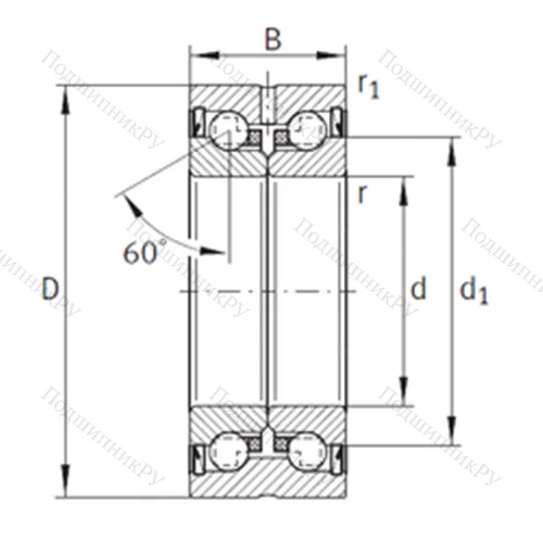 Подшипник шариковый упорно-радиальный ZKLN 1545-2Z