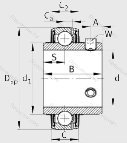 Корпусный подшипник UC 208