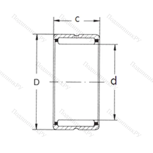 Подшипник игольчатый радиальный NK 15/20
