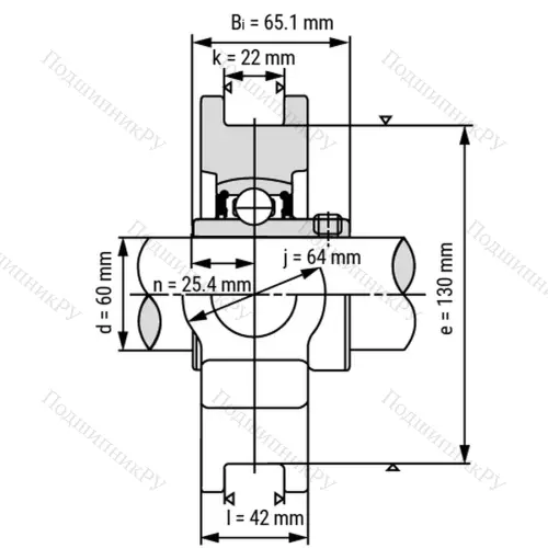 Подшипниковый узел UCT 311 - Вал: 55 мм от производителя  LPZ