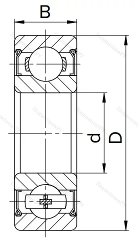 Миниатюрный шариковый подшипник 80027 (627 ZZ) в Белгороде