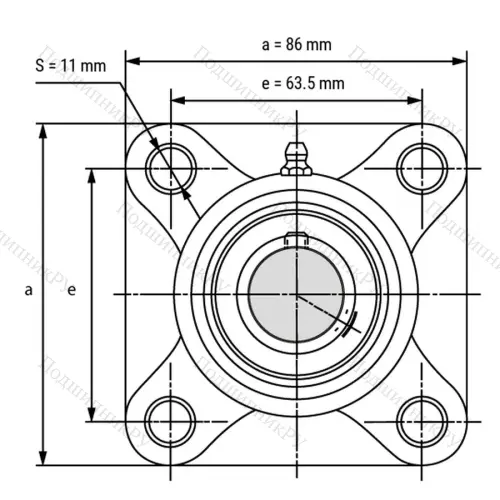 Подшипниковый узел SSUCFPL 203 - Вал: 17 мм от производителя  LPZ