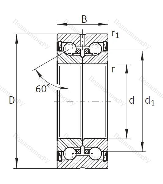 Сверхточный подшипник ZKLN 2052-2RS-XL