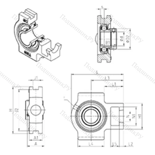 Подшипниковый узел шариковый радиальный EST 207