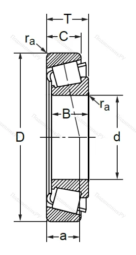 Конический роликовый подшипник 6-7515 А (СПЗ-9) в Белгороде