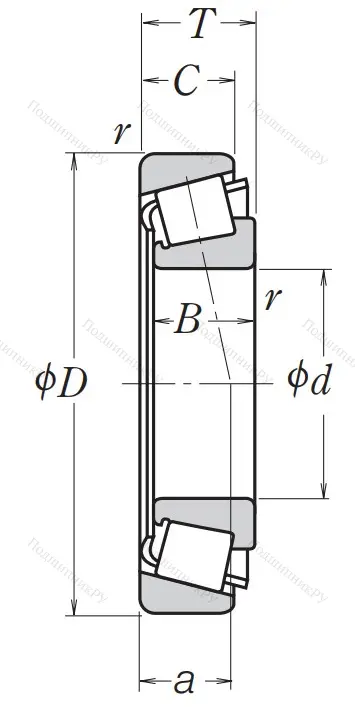 Конический роликовый подшипник HR 32226 J