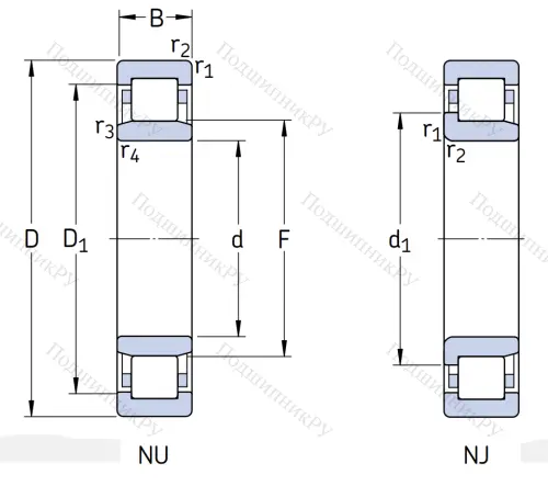 Роликовый цилиндрический подшипник NJ 2230 ECML/C 3 от производителя  SKF